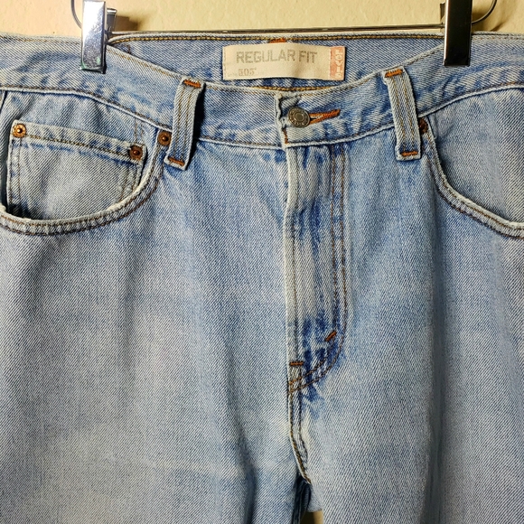 Levi's Vtg 90'S 505 Straight Leg Light Wash Men's Jean's Sz:34x32 (Rare Red Tab) - Picture 6 of 16